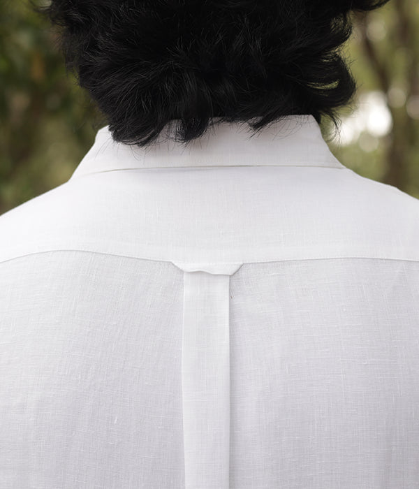 Men’s Full Sleeve White European Linen Shirt — 100% Pure Linen