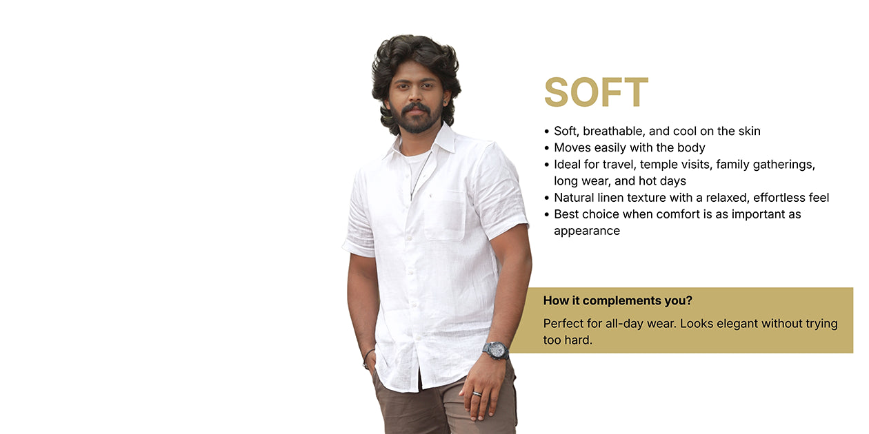 white linen short-sleeve shirt features