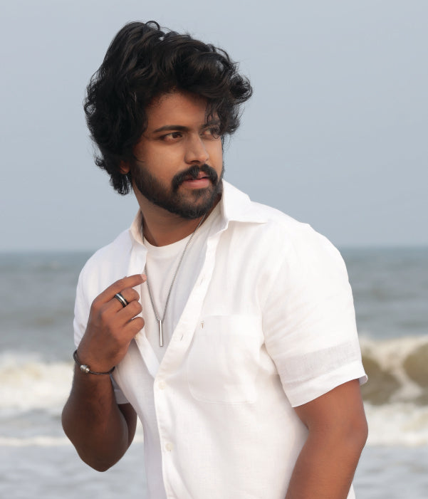 mens linen shirts half sleeve